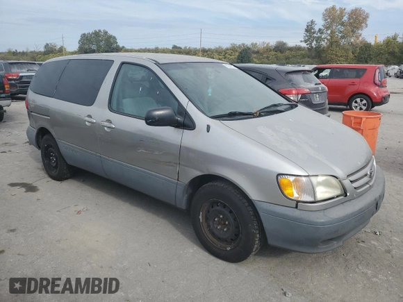 2001 Toyota Sienna CE with VIN 4T3ZF19C81U410244, listed as a Copart auction lot 77216714 with 259,226 mi miles and Salvage Title. Bid and sale history available at carsss.com. Image 4.