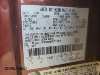2010 Ford Expedition Eddie Bauer z VIN 1FMJU1J58AEA81659, wystawiony jako Copart lot #60632225 z przebiegiem 183 686 mil mil oraz Szkoda całkowita • Salvage title. Historia ofert i sprzedaży dostępna na DreamBid. Obrazek 14.
