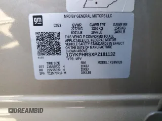 2023 Cadillac XT6 AWD Sport z VIN 1GYKPHRSXPZ181132, wystawiony jako Copart lot #50512825 z przebiegiem 17 302 mil mil oraz Szkody całkowita. Historia ofert i sprzedaży dostępna na DreamBid. Obrazek 13.