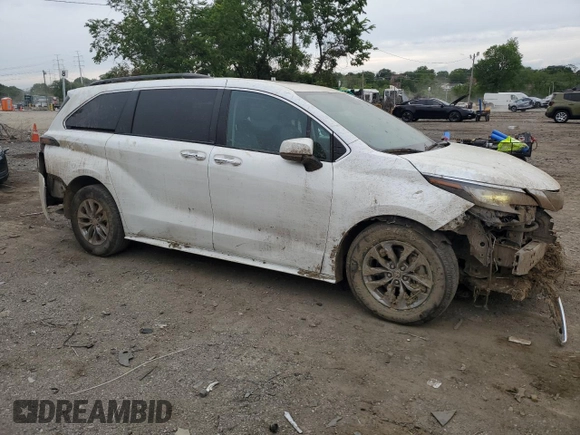 2023 Toyota Sienna XLE с VIN 5TDYRKECXPS147652, выставлен на аукционе Copart как лот 58359105 с пробегом 44 107 миль миль и Списание • Salvage title. История ставок и продаж доступна на DreamBid. Изображение 4.