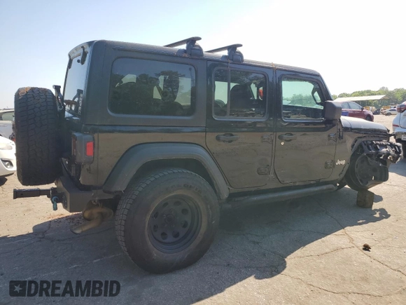 2020 Jeep Wrangler Unlimited Sport S with VIN 1C4HJXDN0LW115231, listed as a Copart auction lot 53436115 with 64,307 mi miles and Salvage title. Bid and sale history available at DreamBid. Image 3.