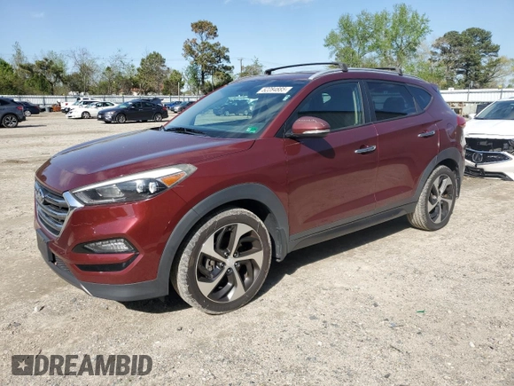 2016 Hyundai Tucson Limited z VIN KM8J33A24GU024457, wystawiony jako Copart lot #52284885 z przebiegiem 131 402 mil mil oraz Tytuł czysty. Historia ofert i sprzedaży dostępna na DreamBid. Obrazek 1.