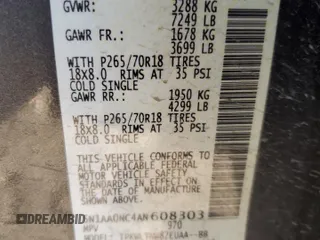 2010 Nissan Armada Titanium z VIN 5N1AA0NC4AN608303, wystawiony jako Copart lot #52078455 z przebiegiem 252 339 mil mil oraz Szkoda całkowita • Salvage title. Historia ofert i sprzedaży dostępna na DreamBid. Obrazek 13.