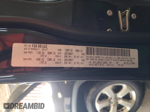 2018 Jeep Compass Latitude with VIN 3C4NJDBB0JT180531, listed as a Copart auction lot 64718445 with 45,407 mi miles and Salvage title. Bid and sale history available at DreamBid. Image 13.