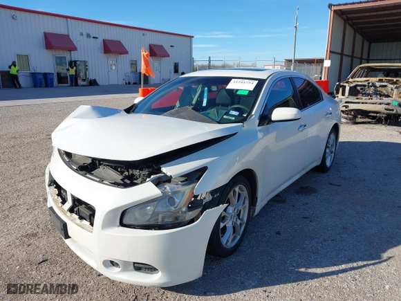 2012 Nissan Maxima 3.5 SV with VIN 1N4AA5AP9CC827871, listed as a IAAI auction lot 41211754 with 122,921 mi miles. Bid and sale history available at carsss.com. Image 2.
