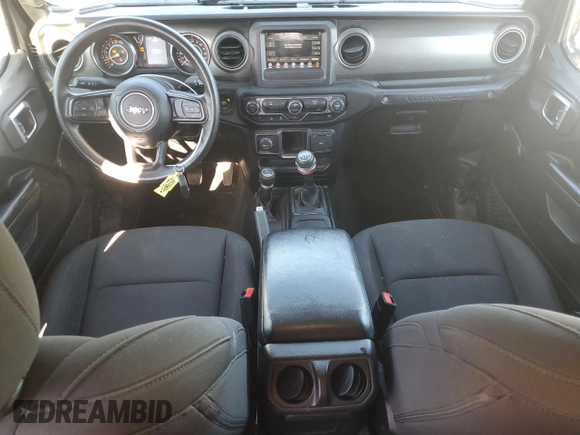 2022 Jeep Wrangler Unlimited Sport S with VIN 1C4HJXDG0NW225815, listed as a Copart auction lot 84528824 with 53,621 mi miles and Salvage Title. Bid and sale history available at carsss.com. Image 8.
