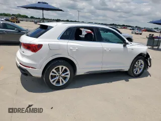 2023 Audi Q3 S line Premium with VIN WA1DECF32P1074282, listed as a Copart auction lot 58596045 with 52,392 mi miles and Salvage title. Bid and sale history available at DreamBid. Image 3.