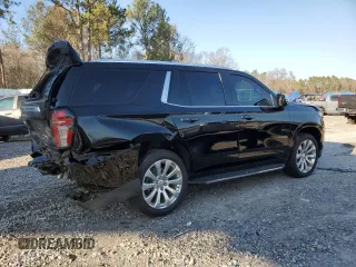 2021 Chevrolet Tahoe Premier with VIN 1GNSKSKD9MR321669, listed as a Copart auction lot 43282815 with 59,648 mi miles and Salvage title. Bid and sale history available at DreamBid. Image 3.