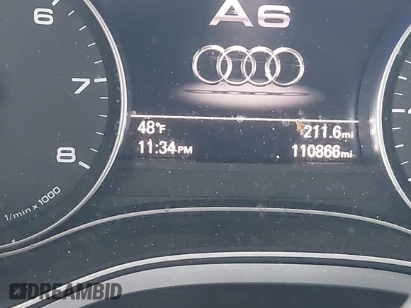 2016 Audi A6 Premium Plus with VIN WAUGFAFCXGN062925, listed as a IAAI auction lot 42016123 with 110,866 mi miles and . Bid and sale history available at DreamBid. Image 15.