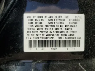 2016 Acura ILX Premium with VIN 19UDE2F83GA016291, listed as a Copart auction lot 55882905 with 90,837 mi miles and Salvage title. Bid and sale history available at DreamBid. Image 12.