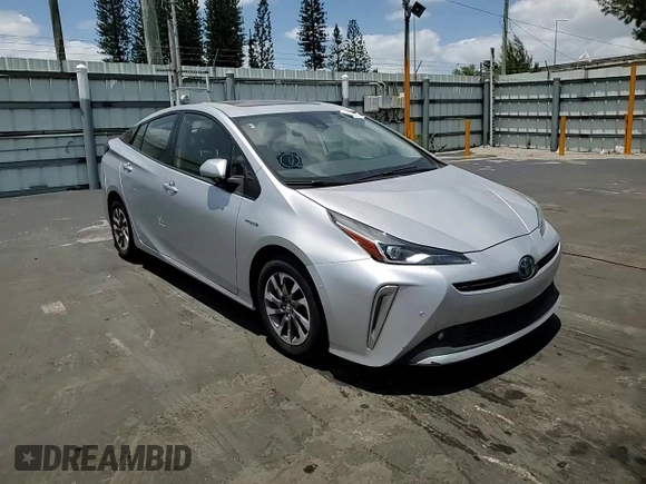 2022 Toyota Prius L Eco with VIN JTDKAMFU7N3155884, listed as a Copart auction lot 51472135 with 38,356 mi miles and Salvage Title. Bid and sale history available at carsss.com. Image 14.