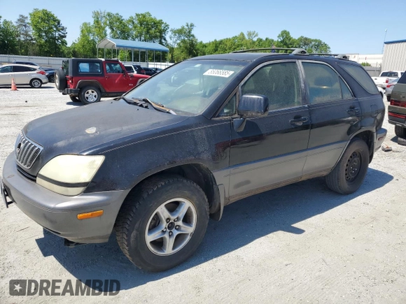 2002 Lexus RX 300 with VIN JTJGF10U620146876, listed as a Copart auction lot 55066585 with 0 mi miles and Clean Title. Bid and sale history available at carsss.com. Image 1.