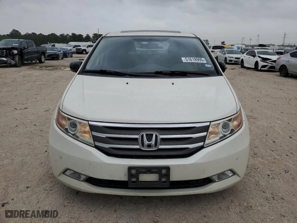2013 Honda Odyssey Touring with VIN 5FNRL5H92DB074851, listed as a Copart auction lot 51618995 with 165,250 mi miles and Salvage Title. Bid and sale history available at carsss.com. Image 5.