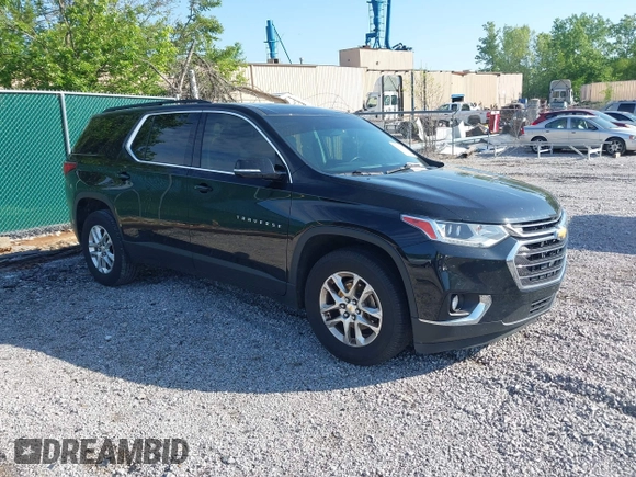 2019 Chevrolet Traverse LT Cloth z VIN 1GNERGKW3KJ292477, wystawiony jako IAAI lot #42123155 z przebiegiem 102 233 mil mil oraz . Historia ofert i sprzedaży dostępna na DreamBid. Obrazek 1.
