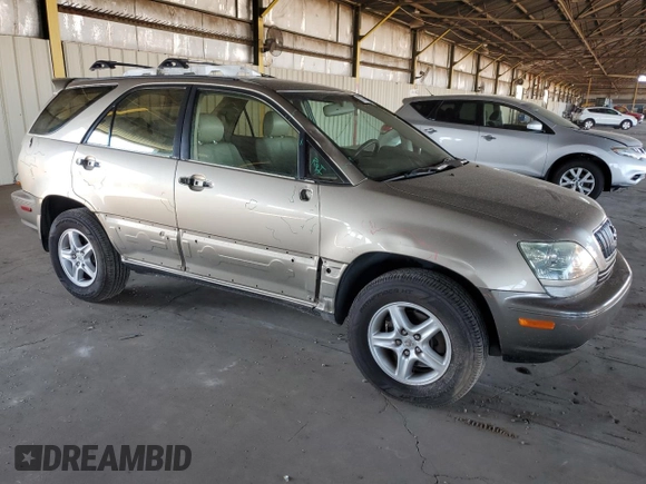 2001 Lexus RX 300 with VIN JTJGF10U810107642, listed as a Copart auction lot 70199364 with 130,026 mi miles and Salvage Title. Bid and sale history available at carsss.com. Image 4.