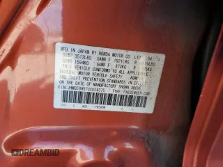 2012 Honda Fit Sport with VIN JHMGE8H57CC024375, listed as a Copart auction lot 47444835 with 0 mi miles and Salvage Title. Bid and sale history available at carsss.com. Image 14.