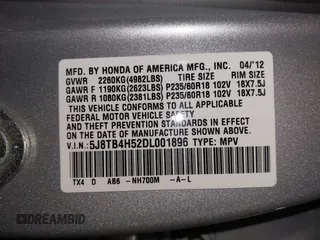 2013 Acura RDX Technology with VIN 5J8TB4H52DL001896, listed as a IAAI auction lot 41968683 with 101,481 mi miles and . Bid and sale history available at DreamBid. Image 9.