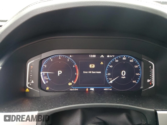 2021 Volkswagen Atlas SEL Premium R-Line with VIN 1V2FE2CA9MC232921, listed as a Copart auction lot 83993304 with 48,077 mi miles and Salvage title. Bid and sale history available at DreamBid. Image 9.