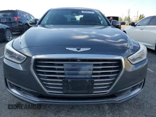 2018 Genesis G90 3.3T Premium with VIN KMHG34JA1JU043501, listed as a Copart auction lot 50262155 with 161,418 mi miles and Clean Title. Bid and sale history available at carsss.com. Image 5.