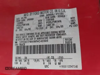 1998 Ford F-150 with VIN 1FTZX17W4WNC42305, listed as a IAAI auction lot 42634349 with 325,675 mi miles and . Bid and sale history available at DreamBid. Image 9.