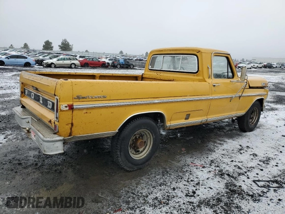1971 Ford F-250 с VIN F25HRL00594, выставлен на аукционе Copart как лот 86818544 с пробегом 61 417 миль миль и Списание • Salvage title. История ставок и продаж доступна на DreamBid. Изображение 3.
