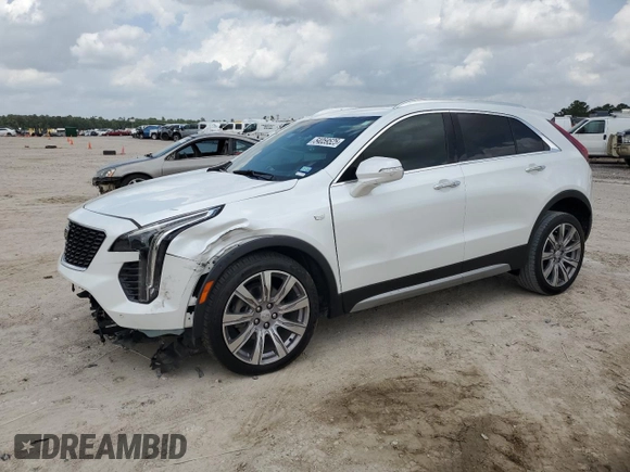 2021 Cadillac XT4 FWD Premium Luxury with VIN 1GYFZCR44MF080763, listed as a Copart auction lot 54059525 with 46,319 mi miles and Salvage Title. Bid and sale history available at carsss.com. Image 1.