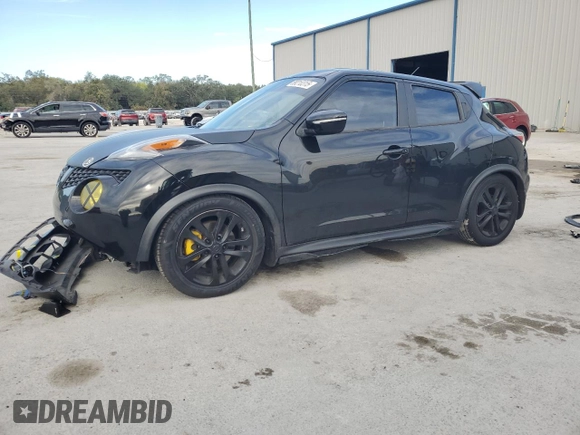 2015 Nissan Juke SV with VIN JN8AF5MV4FT559827, listed as a Copart auction lot 89210315 with 97,608 mi miles and Salvage Title. Bid and sale history available at DreamBid. Image 1.