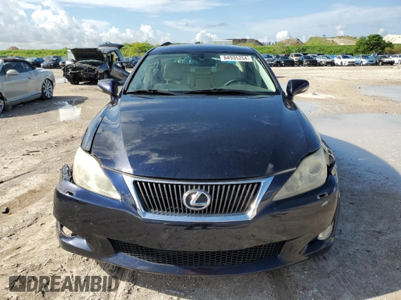 2009 Lexus IS with VIN JTHCK262395033522, listed as a Copart auction lot 64935254 with 113,594 mi miles and Salvage Title. Bid and sale history available at carsss.com. Image 5.