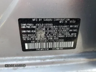 2023 Subaru Crosstrek Premium with VIN JF2GTAPC1P8235998, listed as a Copart auction lot 46813625 with 10,497 mi miles and Salvage title. Bid and sale history available at DreamBid. Image 13.