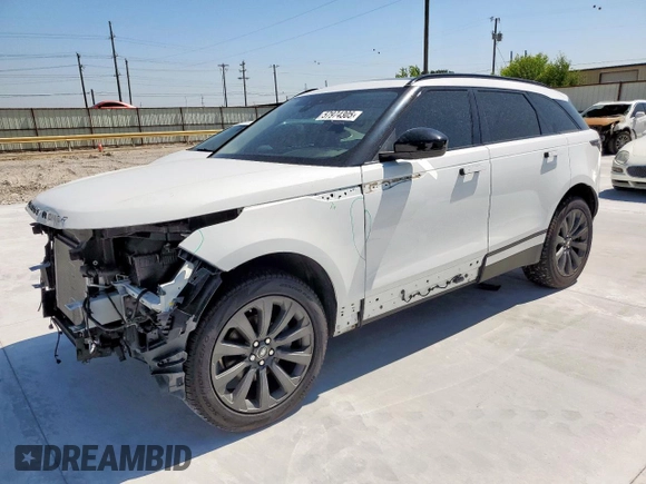 2019 Land Rover Range Rover Velar S z VIN SALYB2EX1KA218663, wystawiony jako Copart lot #57974305 z przebiegiem 47 842 mil mil oraz Szkoda całkowita • Salvage title. Historia ofert i sprzedaży dostępna na DreamBid. Obrazek 1.