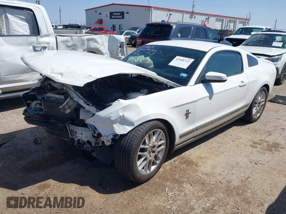 2012 Ford Mustang V6 Premium with VIN 1ZVBP8AM7C5263479, listed as a IAAI auction lot 41968713 with 148,144 mi miles. Bid and sale history available at carsss.com. Image 2.