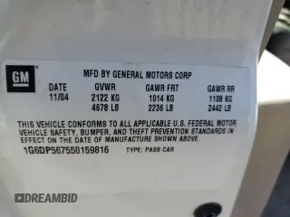 2005 Cadillac CTS with VIN 1G6DP567550159816, listed as a Copart auction lot 69645404 with 0 mi miles and Salvage Title. Bid and sale history available at carsss.com. Image 12.
