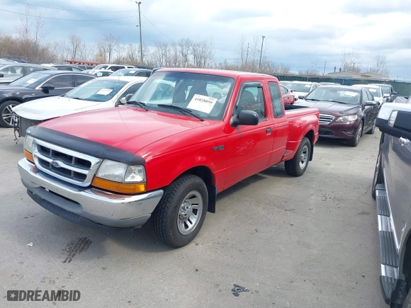 1999 Ford Ranger XL with VIN 1FTYR14V7XTA05242, listed as a IAAI auction lot 41828059 with 105,460 mi miles. Bid and sale history available at carsss.com. Image 2.