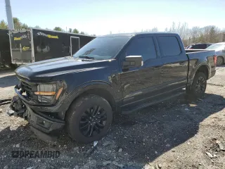 2024 Ford F-150 XLT with VIN 1FTFW3LD5RFB53704, listed as a Copart auction lot 49791305 with 5,972 mi miles and Salvage Title. Bid and sale history available at carsss.com. Image 1.