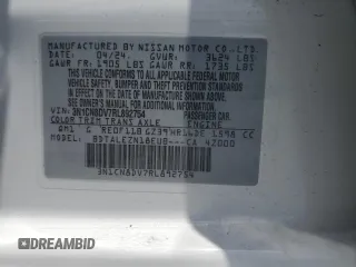 2024 Nissan Versa S with VIN 3N1CN8DV7RL892754, listed as a Copart auction lot 58859495 with 14,041 mi miles and Non repairable. Bid and sale history available at DreamBid. Image 13.
