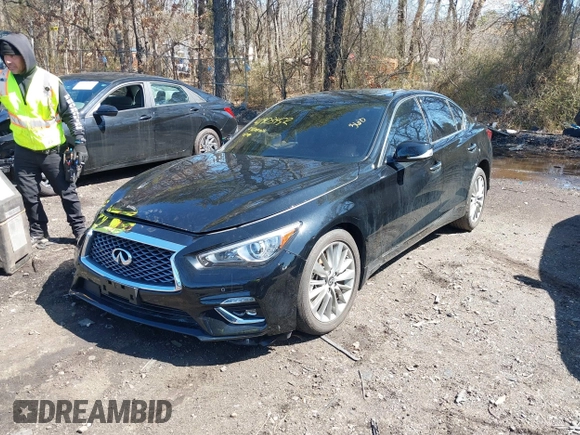 2024 Infiniti Q50 Luxe with VIN JN1EV7BR6RM632411, listed as a IAAI auction lot 41903452 with 5,623 mi miles and . Bid and sale history available at DreamBid. Image 18.