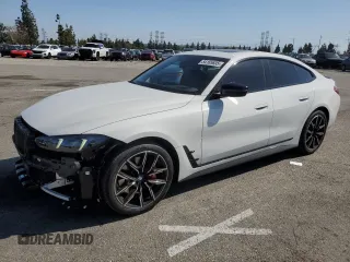 2025 BMW 4 Series 430i z VIN WBA23FB05SFU05221, wystawiony jako Copart lot #54165635 z przebiegiem 4 801 mil mil oraz Szkoda całkowita • Salvage title. Historia ofert i sprzedaży dostępna na DreamBid. Obrazek 1.