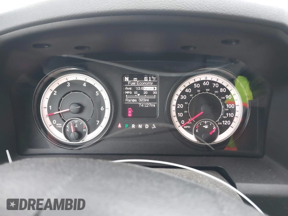 2018 Ram 1500 Express with VIN 1C6RR7FT4JS348324, listed as a IAAI auction lot 41651419 with 74,127 mi miles. Bid and sale history available at carsss.com. Image 7.