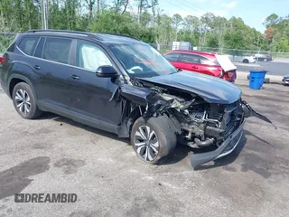 2024 Volkswagen Atlas SE with VIN 1V2DR2CA1RC576374, listed as a IAAI auction lot 42491607 with 23,355 mi miles and . Bid and sale history available at DreamBid. Image 1.