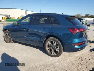 2023 Audi e-tron Premium with VIN WA1AAAGE0PB011503, listed as a Copart auction lot 46042595 with 17,440 mi miles and Salvage Title. Bid and sale history available at DreamBid. Image 2.
