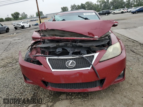 2013 Lexus IS 250 with VIN JTHBF5C26D5190413, listed as a Copart auction lot 59731095 with 194,651 mi miles and Salvage title. Bid and sale history available at DreamBid. Image 5.