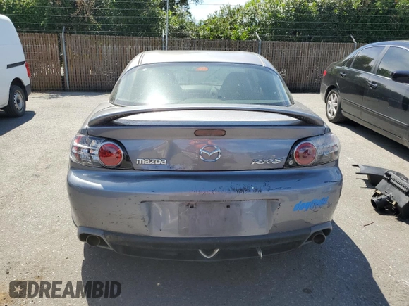 2004 Mazda RX-8 with VIN JM1FE173840137176, listed as a Copart auction lot 50568474 with 53,487 mi miles and Salvage Title. Bid and sale history available at carsss.com. Image 6.