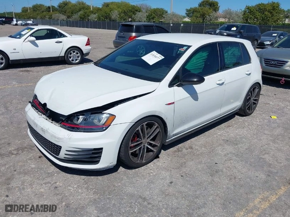 2017 Volkswagen Golf GTI S with VIN 3VW447AU2HM020448, listed as a IAAI auction lot 41830077 with 52,528 mi miles. Bid and sale history available at carsss.com. Image 2.