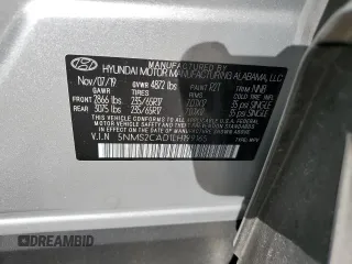 2020 Hyundai Santa Fe SE with VIN 5NMS2CAD1LH199165, listed as a Copart auction lot 54455865 with 27,688 mi miles and Salvage title. Bid and sale history available at DreamBid. Image 13.