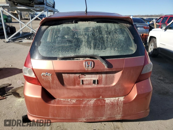 2007 Honda Fit Sport with VIN JHMGD38637S038204, listed as a Copart auction lot 84936024 with 199,066 mi miles and Salvage title. Bid and sale history available at DreamBid. Image 6.
