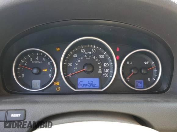 2007 Hyundai Veracruz GLS with VIN KM8NU73C97U012381, listed as a Copart auction lot 61043025 with 224,260 mi miles and Salvage title. Bid and sale history available at DreamBid. Image 9.