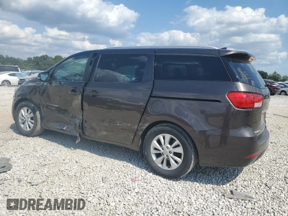 2017 Kia Sedona LX with VIN KNDMB5C17H6333432, listed as a Copart auction lot 67005714 with 91,393 mi miles and Salvage Title. Bid and sale history available at carsss.com. Image 2.