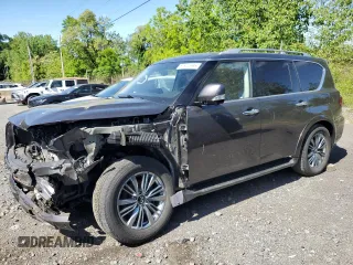 2022 Infiniti QX80 z VIN JN8AZ2AC0N9485245, wystawiony jako Copart lot #57877995 z przebiegiem 27 768 mil mil oraz Szkoda całkowita • Salvage title. Historia ofert i sprzedaży dostępna na DreamBid. Obrazek 1.
