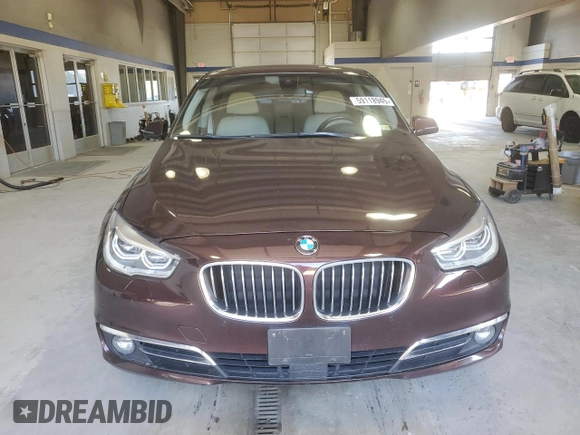 2015 BMW 5 Series 535i Gran Turismo xDrive with VIN WBA5M4C59FD184037, listed as a Copart auction lot 59118945 with 128,263 mi miles and Salvage title. Bid and sale history available at DreamBid. Image 5.