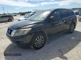 2014 Nissan Pathfinder SV with VIN 5N1AR2MN2EC669786, listed as a Copart auction lot 45942075 with 192,357 mi miles and Salvage Title. Bid and sale history available at carsss.com. Image 1.